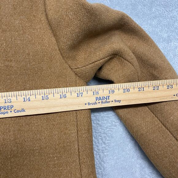 J.Crew Coat Womens 2 Lodge Italian Wool Camel Heather Acorn Zip Up Coat H1207 - Picture 4 of 8